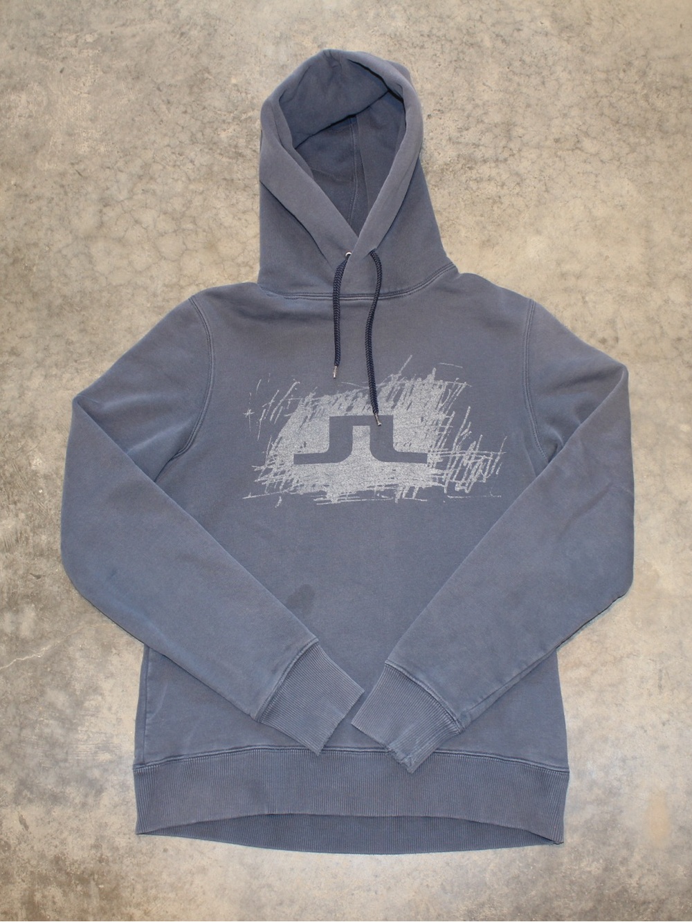 J.Lindeberg Slate Blue Logo Pullover Hoodie